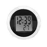 Universal Mini Motorraduhren Uhr, wasserdichte Aufklebbare Motorradhalterung Digitaluhr (1 Stück)