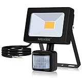 MEIKEE LED Strahler mit Bewegungsmelder 10W Warmweiß 900LM Außenstrahler LED Fluter IP66 Wasserdicht Scheinwerfer Außenleuchte Wandleuchte für Garten Garage Sportp