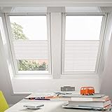 Orignal VELUX Plissee / Faltstore FHL Y43 1016S / Bedienart : Manuell / Farbe : Uni Weiß / Fenstergröße : Y43 / Fenstertypen : VU, VL, VKU _17968