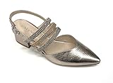 Scarpa aperta dietro con strass sui cinturini - 38 - 2330