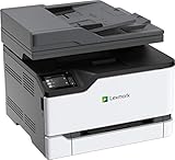 Lexmark MC3326ADWE 4-in-1 Farblaser-Multifunktionsgerät (Drucker, Kopierer, Scanner, Fax, WLAN, LAN, bis zu 24 S./Min., autom. beidseitiger Druck, 7,2 cm-Touchscreen) schwarz/g