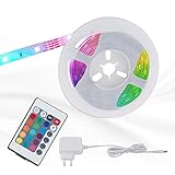 Briloner Leuchten 3m Band, dimmbar, selbstklebend, 90xRGB Streifen, Lichtband, Licht-Leiste, Lichtschlauch, LED-Stripe, Plastik, 12 W, weiß