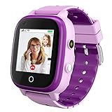 4G Kinder Smartwatch mit GPS-Tracker,Kindertelefon Smart Watch mit Kamera,Anruf,Schrittzähler,SOS,Touchscreen Armbanduhr Jungen Mädchen Smartphone,3-12 Jahre Kinder Student Geburtstagsgeschenk