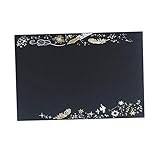 Colcolo Vintage Stil Einladungs Umschlag Briefpapier für Buchstaben, Einladungsbrief, Postkarten Geschenke 17.5x12.5cm - Schwarz EIN