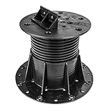 Justierbarer Balkenlager Basic Terrassenlager Stelzlager Stellfuß für Holz WPC Aluminium BPC Hartholz Unterkonstruktion höhenverstellbar 82-135 mm | 30 Stück (1 Karton)