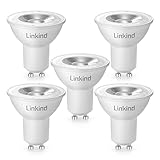 Linkind LED GU10 Lampe 4.2W, 50W Halogenlampe ersetzt, 2700K warmweiß 36° Abstrahlwinkel Spotlight 420 Lumen, Nicht Dimmbare MR16 Glühbirne, 5er Pack