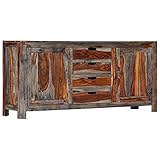 MUSEVANE Sideboard Grau 160 x 40 x 75 cm M