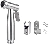 Bidet Handbrause，Sprühgerät Toilettensprühgerät/handgehaltenes Edelstahlsprühgerät mit Haken, für persönliche Hygiene und Bettpfannen-WC-Sprühg