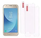 Smartphone-Equipment [2er Pack] Panzerglas für Samsung Galaxy J3 2017 Echt-Hartglas 9H, Displayschutz Panzerfolie Glasfolie Schutzfolie Glas Folie Display S