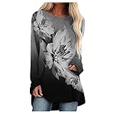 Long Shirts Damen Sommer floryday Pullover Damen tredy Fashion Damen Weiss Pullover Sommer blusen für Damen Vogue Tshirt Damen Business Outfit Damen Elegante b