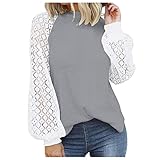 damenblusen große größen Shirt Oversize Damen Bluse Langarm Grosse grösse schöne Damen Oberteile Linen Shirt lila Pullover floryday Damen Pullover Herb