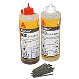 Sikafloor 030 QuickResin 2K Silikat Gießharz Estrich Harz Verfüllung von Rissen & Scheinfugen 2 Flaschen á 300ml + 20 Estrichk