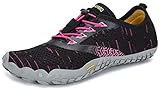 SAGUARO Barfußschuhe Barfussschuhe Damen Minimalistische Trail Laufschuhe Zehenschuhe Joggen Wandern Training Barfuß Sportschuhe Fitnessschuhe Frauen, Rot, 40 EU