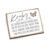 Kühlschrankmagnet - Sternzeichen | Handmade aus Buchenholz als tolle Geschenkidee | (Krebs)