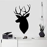 Hirsch Wandtattoo Wald Vinyl Aufkleber Büro Innenarchitektur Dekoration Schlafzimmer Jugendzimmer Geweih Art Aufkleber M