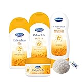 Bübchen Calendula Babypflege-Set 4-teiliges Pflegeset mit Konjac Schwamm, 1er Pack (4 Produkte)