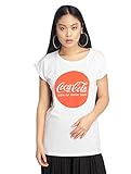 MERCHCODE Damen Coca Cola Round Logo Tee T-Shirt, White, L