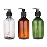 Lurrose 3 stücke 500 ml Seifenspender Flaschen Pumpe Nachfüllbare Leere Flaschen für Flüssigseife Shampoo Lotionen Handspender Küche Bad(Zufällige Farbe)