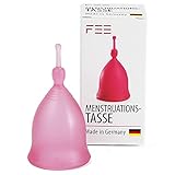 FEE Menstruationstasse Feecup CLASSIC Gr.2 pink-rosé | Made in Germany |Medizinisch zertifiziertes Silikon | Frei von Weichmachern und Plastik