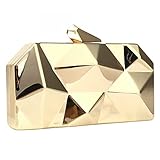 Damen Clutch im Vintage-Stil, Cocktailkleid, Hochzeit, Party, Abendgarderobe, gold, Einheitsgröß