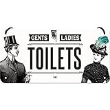 Nostalgic-Art 28014 Retro Hängeschild Ladies & Gentlemen Toilets – Türschild als Geschenk-Idee, aus Metall, Vintage-Design zur Dekoration, 10 x 20