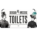 Nostalgic-Art 28014 Retro Hängeschild Ladies & Gentlemen Toilets – Türschild als Geschenk-Idee, aus Metall, Vintage-Design zur Dekoration, 10 x 20