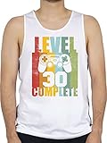 Shirtracer Geburtstagsgeschenk Geburtstag - Level 30 Complete Geburtstag Vintage - M - Weiß - Geschenk - BCTM072 - Tanktop Herren und Tank-Top M