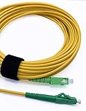 Elfcam® - LWL Glasfaser-Kabel SC/APC auf LC/APC Stecker, Simplex 9/125μm Patchkabel, Lichtwellenleiter LSZH, 5 M