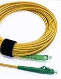 Elfcam® - LWL Glasfaser-Kabel SC/APC auf LC/APC Stecker, Simplex 9/125μm Patchkabel, Lichtwellenleiter LSZH, 5 M