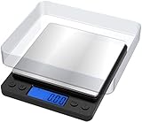 500g/0,01g Taschenwaage -Ascher Digitale Taschenwaage, mit beleuchteter LCD-Anzeige, PCS Funktion, 500 x 0.01g Kapazität, Taschenwaage Feinwaage Digitalwaage Goldwaage Münzwaage Küchenwaag