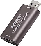 FanCheng Video-Capture Karte, USB 3.0 2.0 HDMI-Grabber, 1080P HD-Aufnahmebox für PS4, Spiele, DVD, Camcorder, Aufnahmen, Live-Streaming