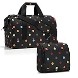 reisenthel allrounder L mit toiletbag XL und wahlweise mit extra Zugabe Reisetasche Waschtasche (dots)