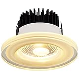 YXLMAONY Arbeitslicht Tri-Farbe-Licht-LED vertiefte Deckenleuchte weiße runde Super helle LED Einbaustrahler for Wohnzimmer Esszimmer Beleuchtung for Zuhause 120 ° Abstrahlwinkel CRI85 Einb