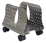 Allsop 06472 Metal Art CPU Caddy einstellbare Breite Mobile Computerständer mit 4 Laufrolle Silb