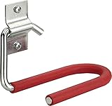 Connex Skihalter 140 x 65 x 65 x 30 mm - Belastbar bis 20 kg - Mit schützendem Gummiüberzug - verzinkt / Universalhaken / Montagehaken für Garage / Werkstatthaken / Ordnungshelfer / DY222035