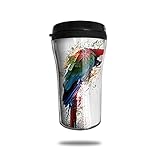 Tie Dye Bunte Papagei Große Kaffeetassen, Heiße Schokoladenbecher, Kaffee-Tee-Tasse für heiße oder kalte Getränke, 2.5X5 in, 250