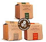 Sonderangebot Hello5 - 3 x 250g vietnamesischer Kaffee - Drei wechselnde Sorten – Hochwertige geröstete Kaffeebohnen aus dem Hochland von Da Lat V