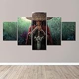 FYHD Leinwand Bilder 200x100 cm -Raya und der letzte Drache -Vlies Leinwandbild 5 TLG Kunstdruck modern Wandbilder XXL Wanddekoration Design Wand Bild - Kunstdruck XXL 5 Teilig