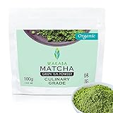 WAKABA - Matcha Pulver Bio 100g [Premium Second Harvest_Culinary Grade] - Starter Paket_ Hergestellt vom Matcha Café Wakaba - Echter JAPAN Bio-Matcha (DE-ÖKO-013)