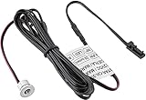 LED Mini Spot Einbaustrahler - Metall chrom - 12V MINI-AMP 2m Kabel - kaltweiß (6000 K)