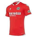 Macron Hannover 96 Fanartikel · H96 Trikot Home 20/21 Bundesliga · Bekleidung Oberteil Heimtrikot Hemd Jersey T-Shirt Heim · Unisex Damen Herren Frauen Männer · Saison 2020/2021, Erwachsene, Größe XXL