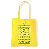Art T-Shirt, Schultertasche Odio Sexy Ingenieur Shopper, Meer, sexi-ingegnere-1-bag-ylw, Gelb, sexi-ingegnere-1-bag-ylw Einheitsgröß