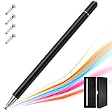 TOGETOP Touchscreen Stift Laptop,Stylus Pen,Stylus Stift Pen,Touch Pen,Touchscreen Pen,Apple Pen,Appl Pen,Eingabestift Für iPhone/IPad/Mini/Air/Android/Microsoft Universal Touchstift,4Spitzen(Schwarz)