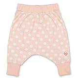 Pinokio - Pikolina - Baby Hose 95% Baumwolle, Rosa mit weißen Punkten - Jogginghose, Haremshose - elastischer Bund, süßes Herzchen, Pink (68)