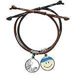 Schönes Damen-Armband mit langem lockigem Haar, mit Kordel, Handkette, Leder, lächelndes G