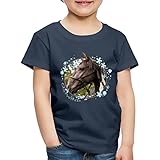 Spreadshirt OSTWIND Aufbruch Nach Ora Porträt Hengst Kinder Premium T-Shirt, 122-128, Navy