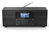 Hama 00054873 54873 DIR3020 Internet Tischradio DAB+, UKW WLAN, Internetradio Schwarz, 12 V