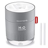 SMARTDEVIL USB Luftbefeuchter 500ml, Mini Air Humidifier Ultra Leise luftbefeuchter, Automatische Abschaltung Tragbarer Luftbefeuchter, Keine Batterie, Ätherisches Öl verboten, 2 F