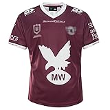 FLKJ Herren Rugby Jersey, 2021 Manly Sea Eagles Home Jersey, Erwachsene Outdoor Training Fitness Casual Kurzarm Tops, Schwitzen Dochting Schnelltrocknung XXL