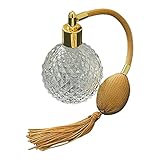 Perfeclan 1 Set 100ml Klar Kristall Vintage Stil Parfüm Flaschen Lange Spray Quasten Zerstäuber Pumpen Nachfüllbare Retro Glas Flaschen Make-Up Werkzeug